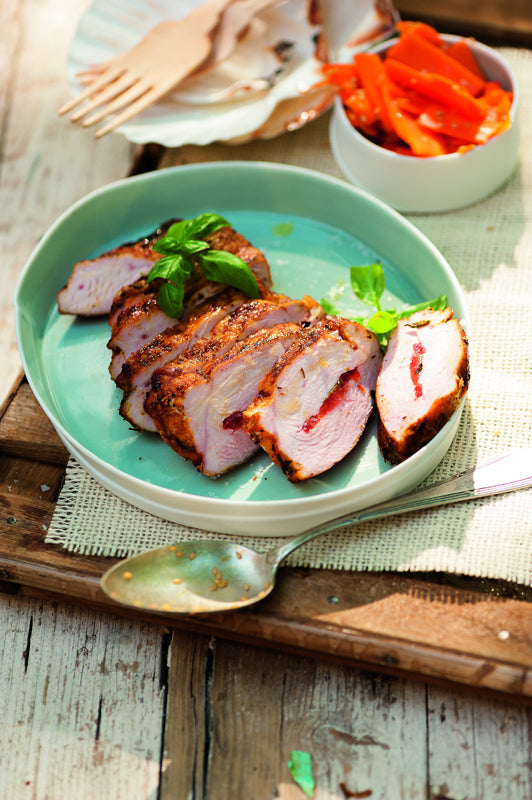 Gefüllte Hähnchenbrust vom Grill – mediterran & saftig