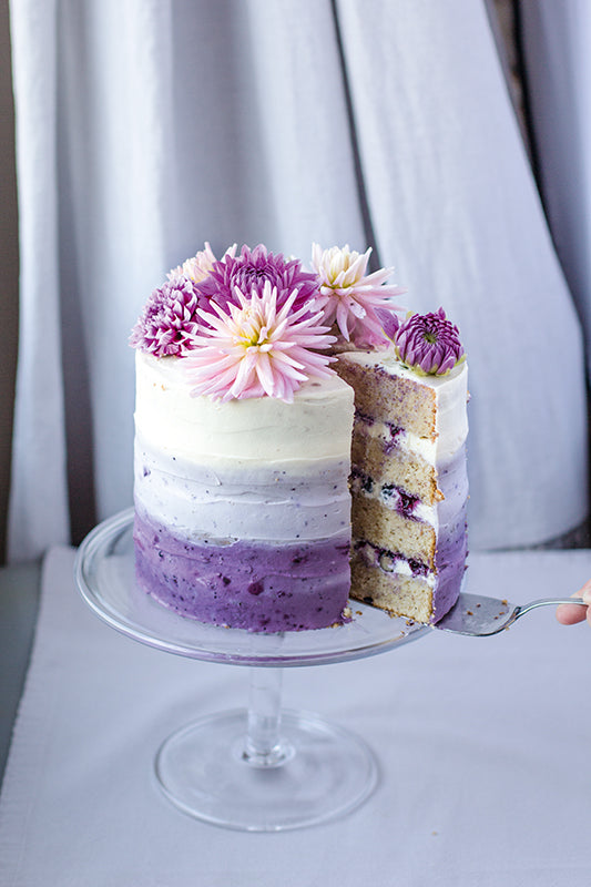 Heidelbeer-Mascarpone-Torte im Ombré-Look – fruchtig, cremig & perfekt für besondere Anlässe