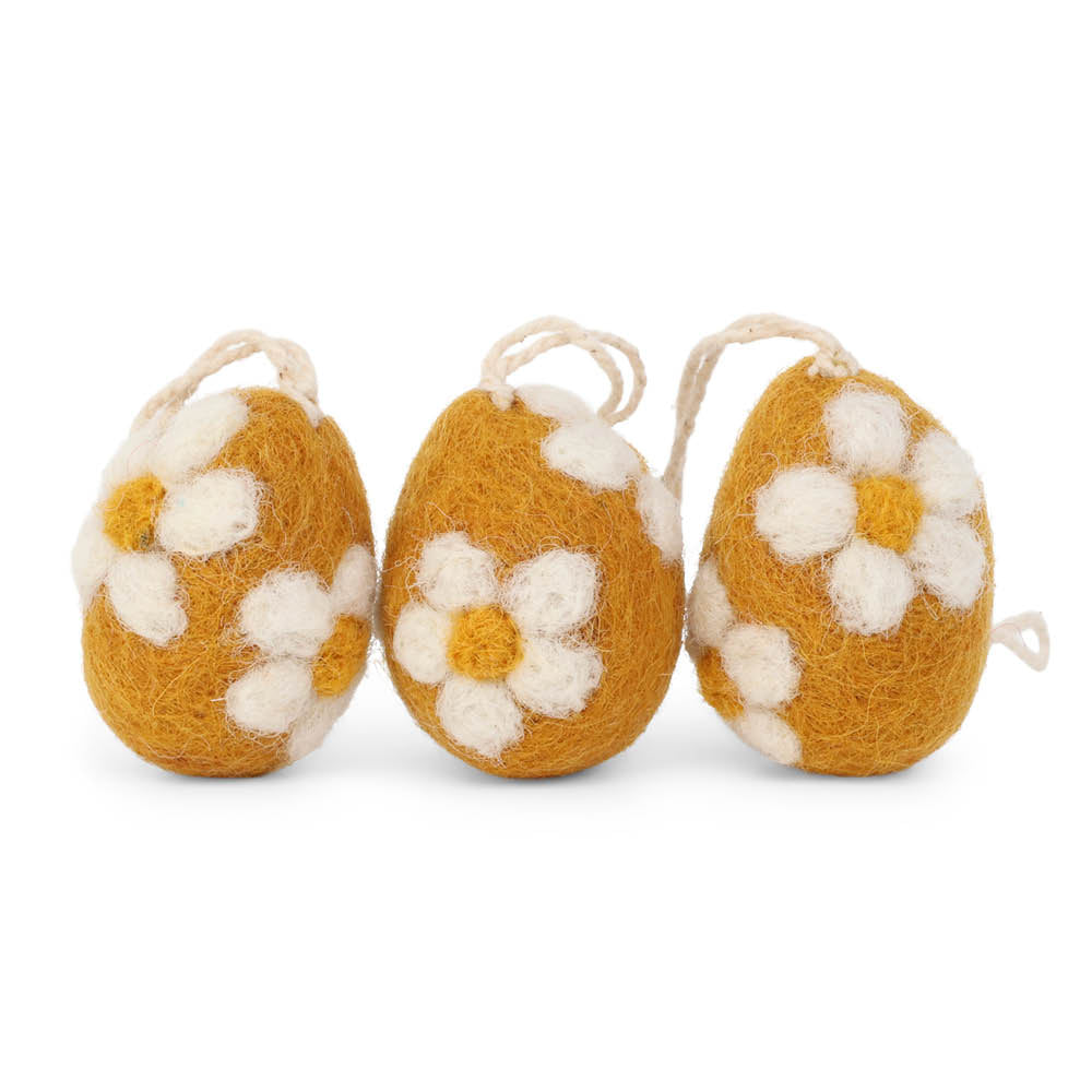 Anhaenger Filzeier mit gelben Blumen Gry und Sif 1