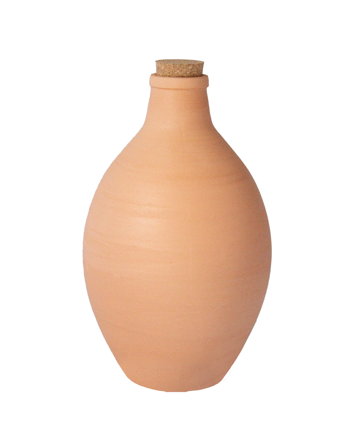 Terrakotta-Bewässerungstopf Olla mit Korkdeckel, 4 Liter. Nachhaltige Gartenlösung zur Wasserregulierung für Pflanzen.