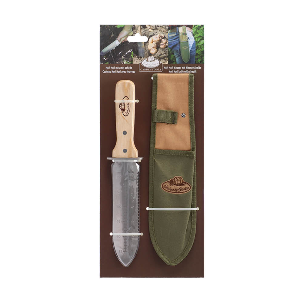 Hori Hori Pflanzmesser mit Tasche und Maßskala für Gartenarbeiten