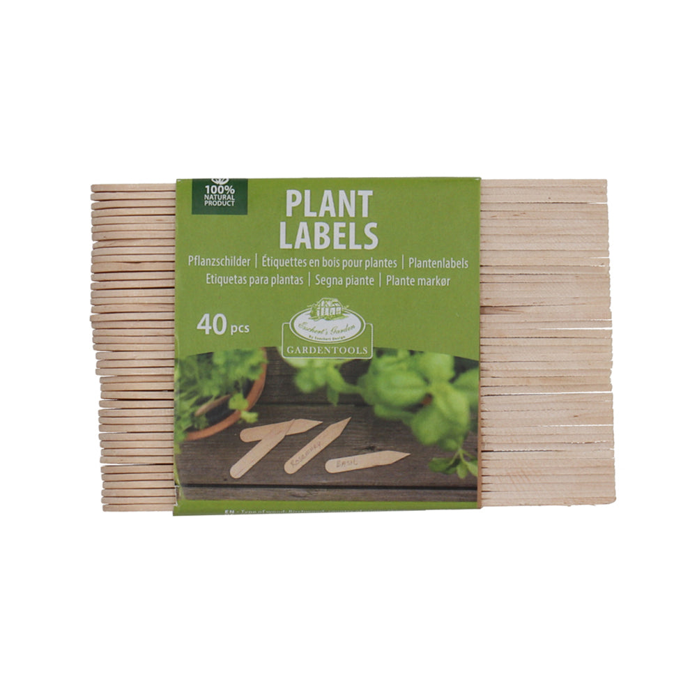 Pflanzschilder aus Birkenholz im 40er Set – beschriftbare Holzetiketten für Aussaat und Anzucht von Gartenzauber