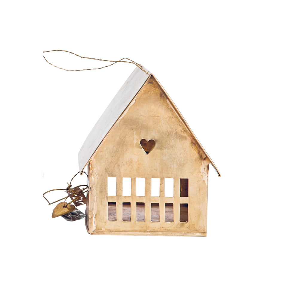 Walther & Co Messinghaus – handgearbeitetes Minihaus aus Messing zum Aufhängen oder Stellen