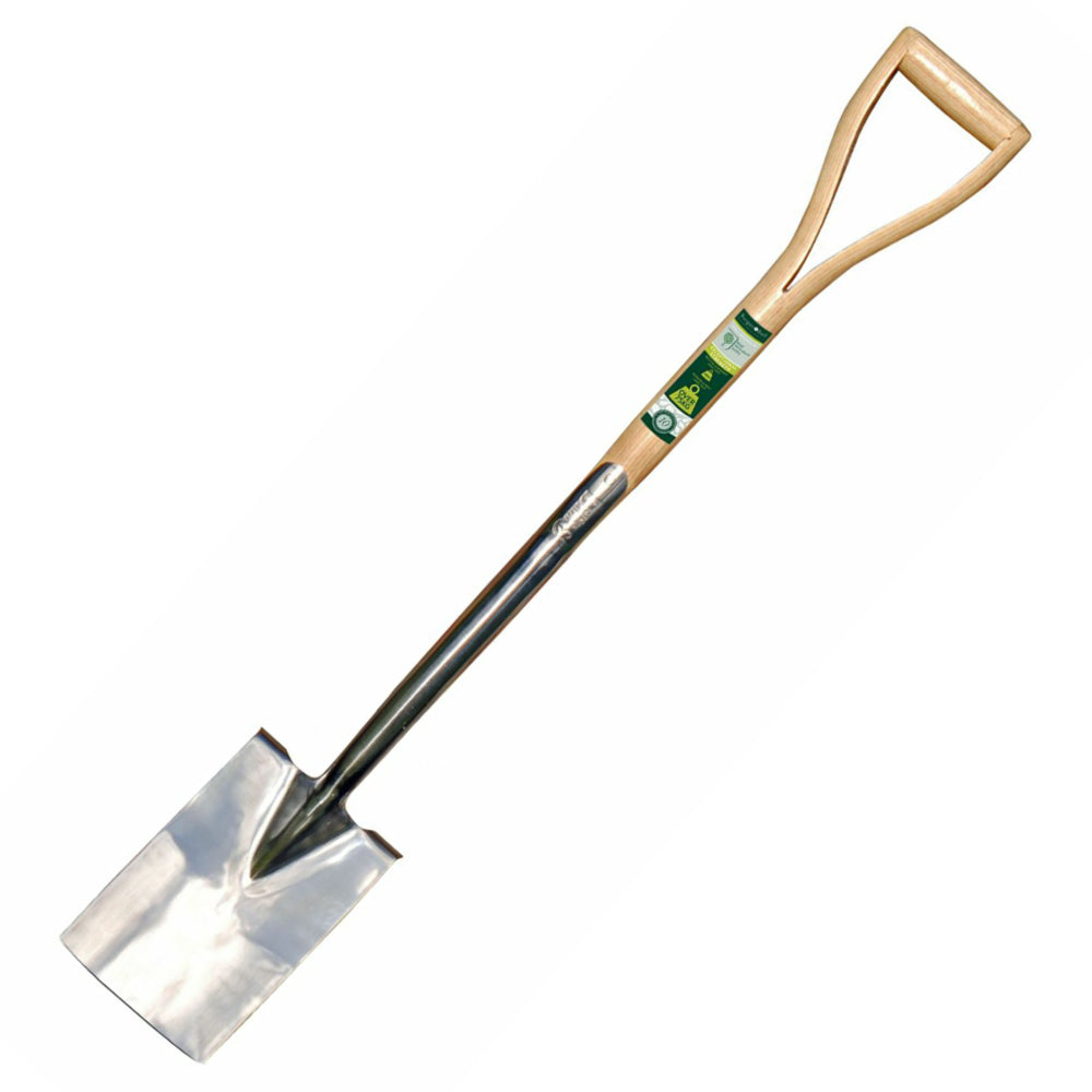 Schmaler Edelstahl-Beetspaten mit Y-Griff aus Eschenholz von Burgon & Ball