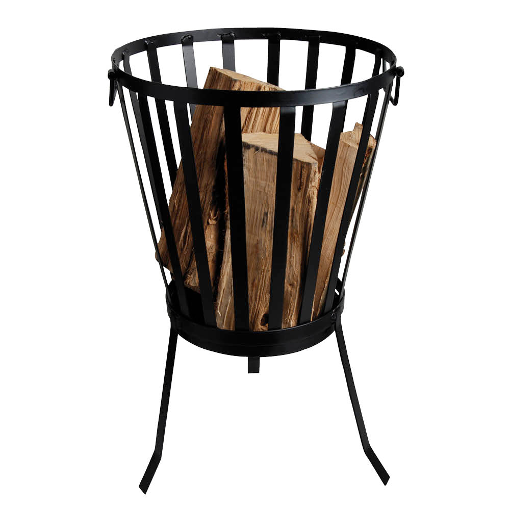 Schwarzer Feuerkorb mit Untergestell von Esschert Design