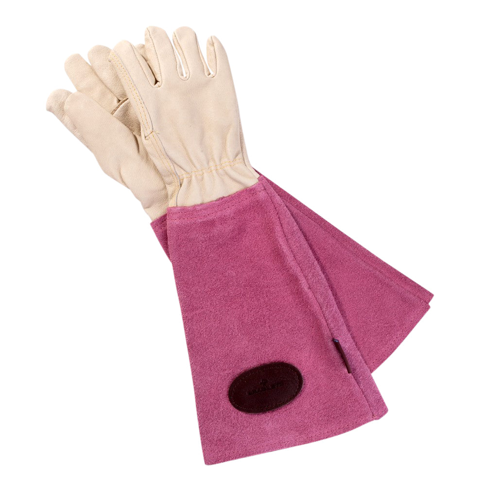 rosenfeste handschuhe Gartenhandschuhe mit Wildlederstulpen - Pink – von Bradleys