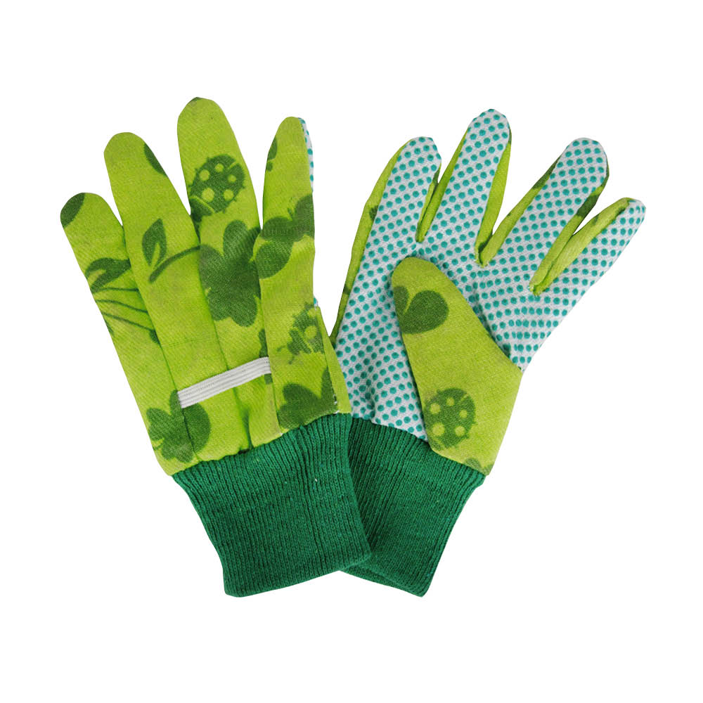Kinder Gartenhandschuhe in Grün mit rutschfester Handfläche