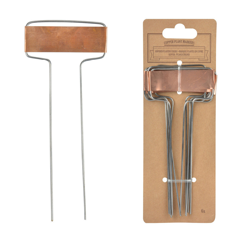 Pflanzschilder aus Kupfer im 6er Set – stabile Gartenetiketten für Beet und Topf