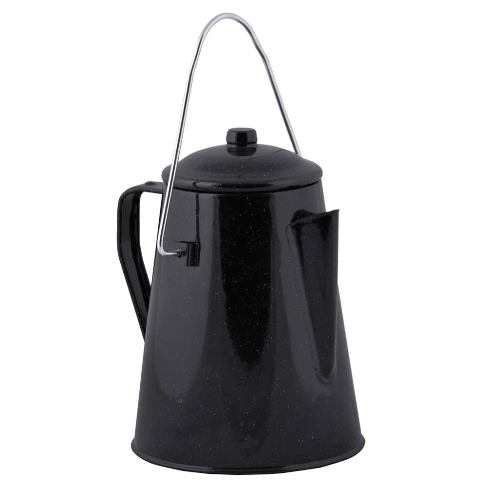 Emaillierte Outdoor-Kaffeekanne für Lagerfeuer und Camping