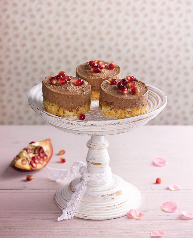 Liebestörtchen mit Ricotta, Zartbitterschokolade & Granatapfel – süß, sinnlich & verführerisch