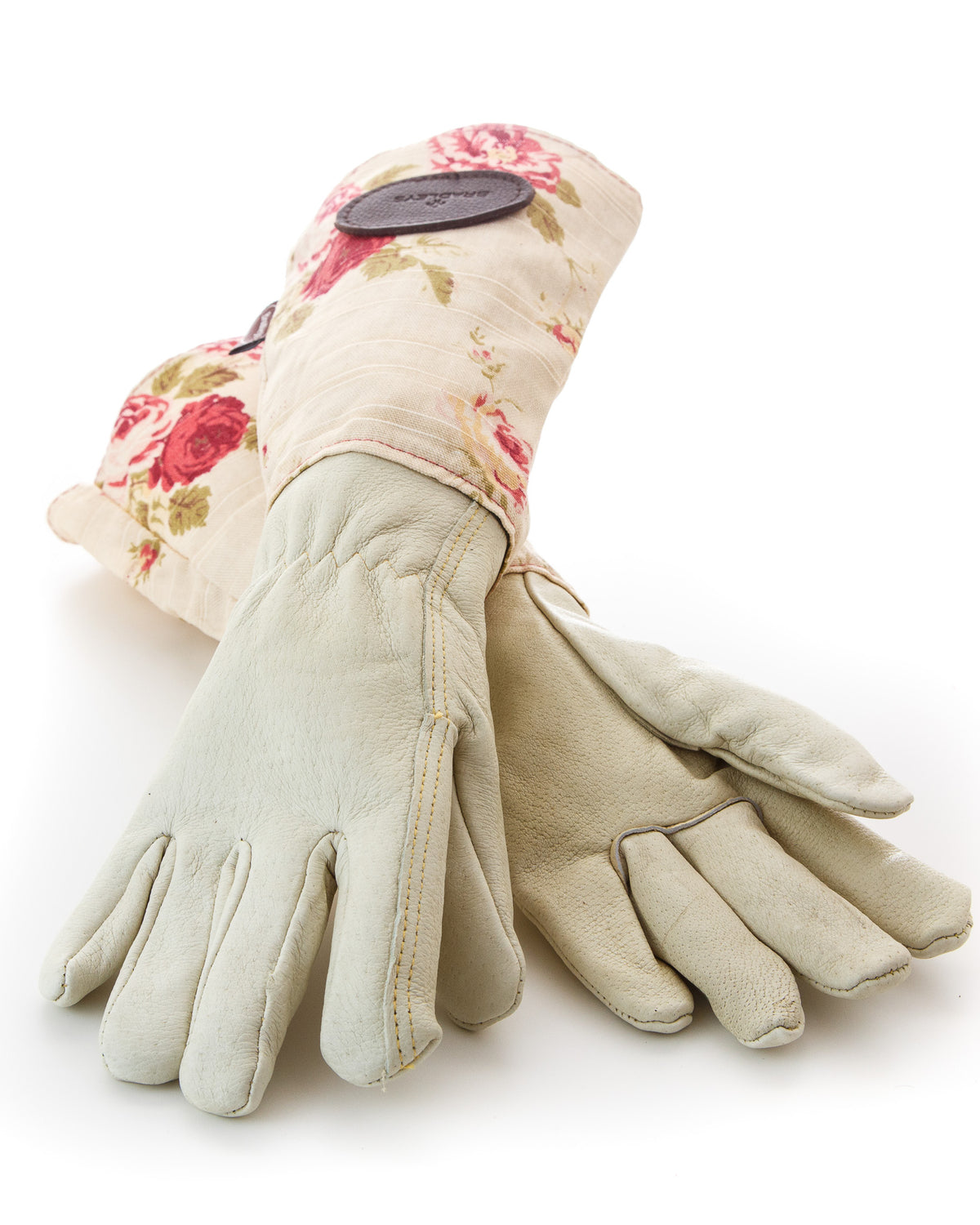 Rosenhandschuhe Bradleys – Lederhandschuhe mit langen Leinenstulpen