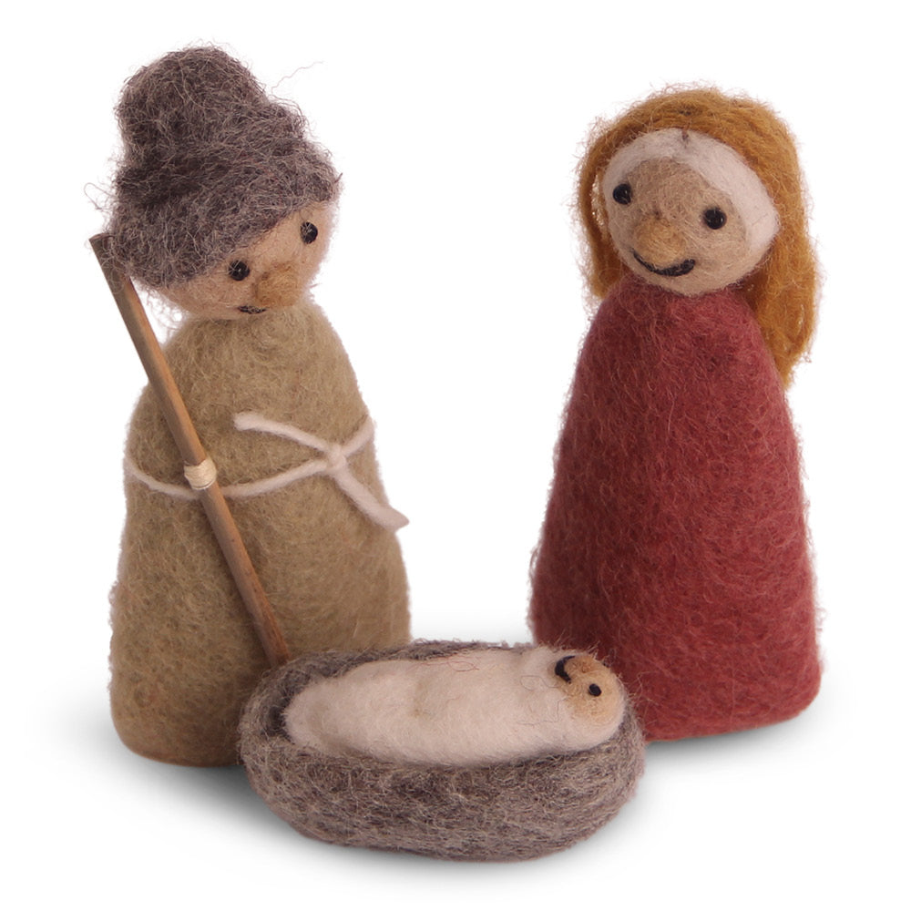 Nativity scene made of felt