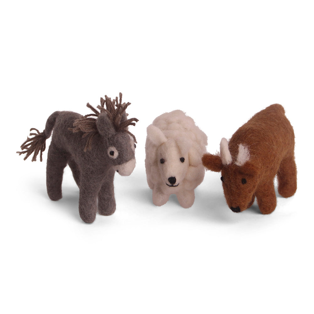 Nativity scene made of felt
