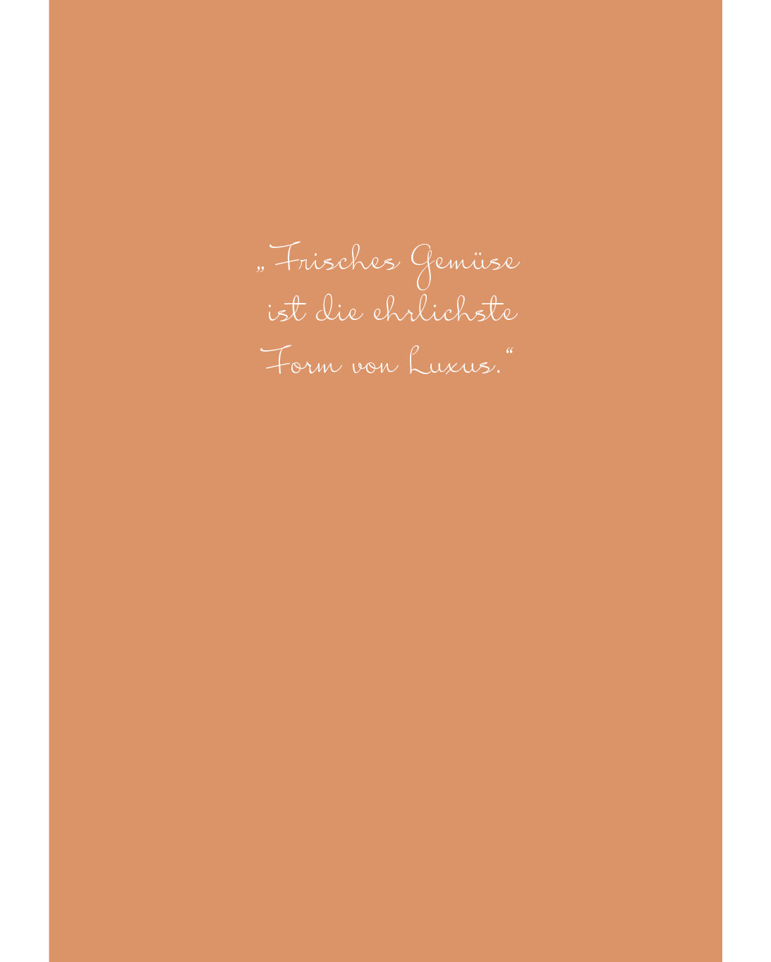 Innenseite des A5 Notizhefts Rote Bete Wintersonne – Gartenzauber Papeterie mit dem Zitat „Frisches Gemüse ist die ehrlichste Form von Luxus.“