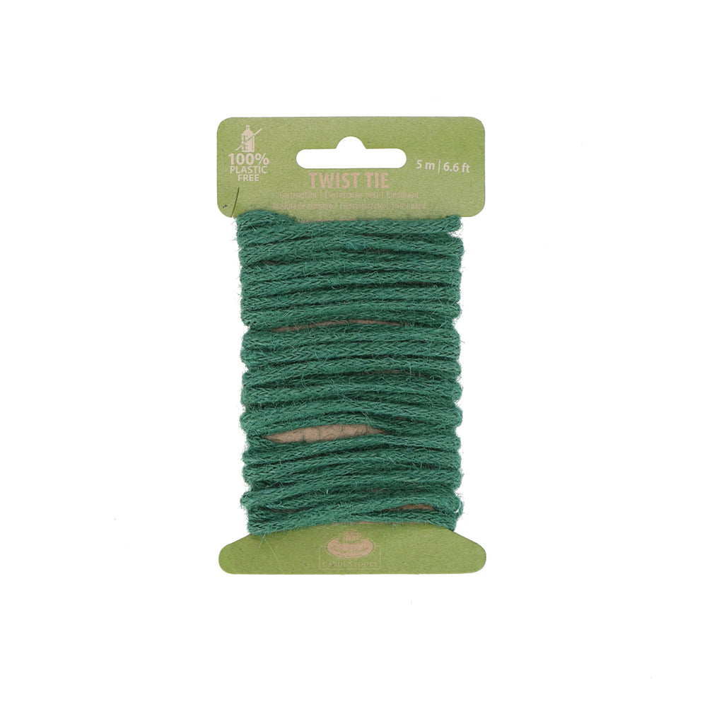 Bindedraht aus Jute in Dunkelgrün – ideal zum Anbinden von Pflanzen im Garten
