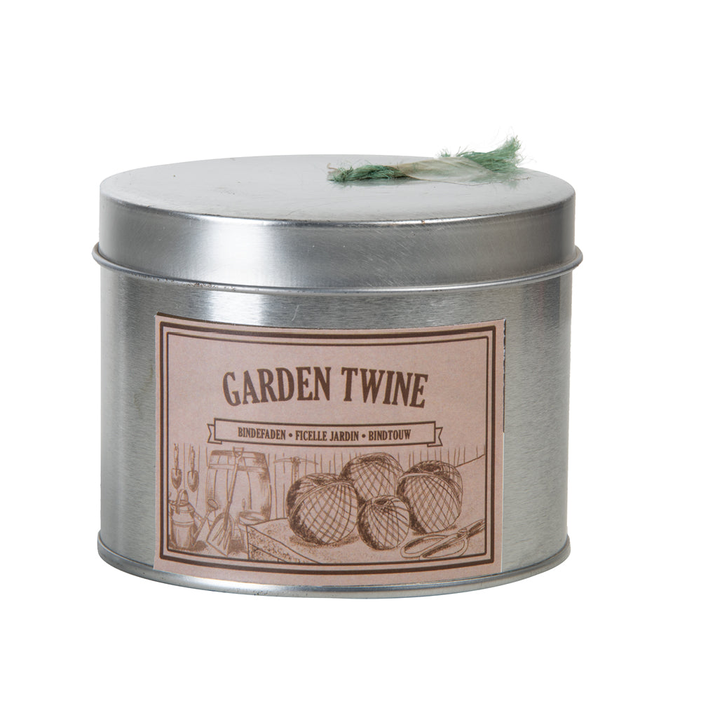 Bindfaden aus Jute in Metallbox – natürliche Gartenschnur zum Pflanzenbinden
