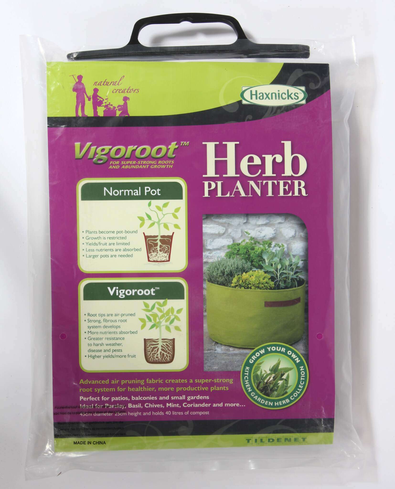 Verpackung der Haxnicks Vigoroot Pflanztasche