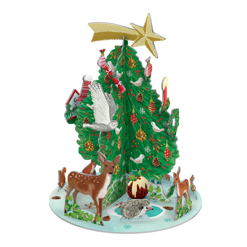 Entdecke den 3D-Adventskalender „Heart of the Forest“ von Roger la Borde – ein nostalgischer Weihnachtskalender mit 24 Türchen und stimmungsvoller Waldszene.
