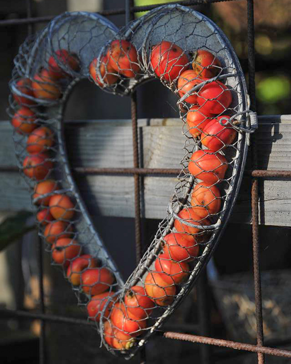 Befüllbarer Herzkranz mit Drahtgestell – dekorativ für Haus und Garten