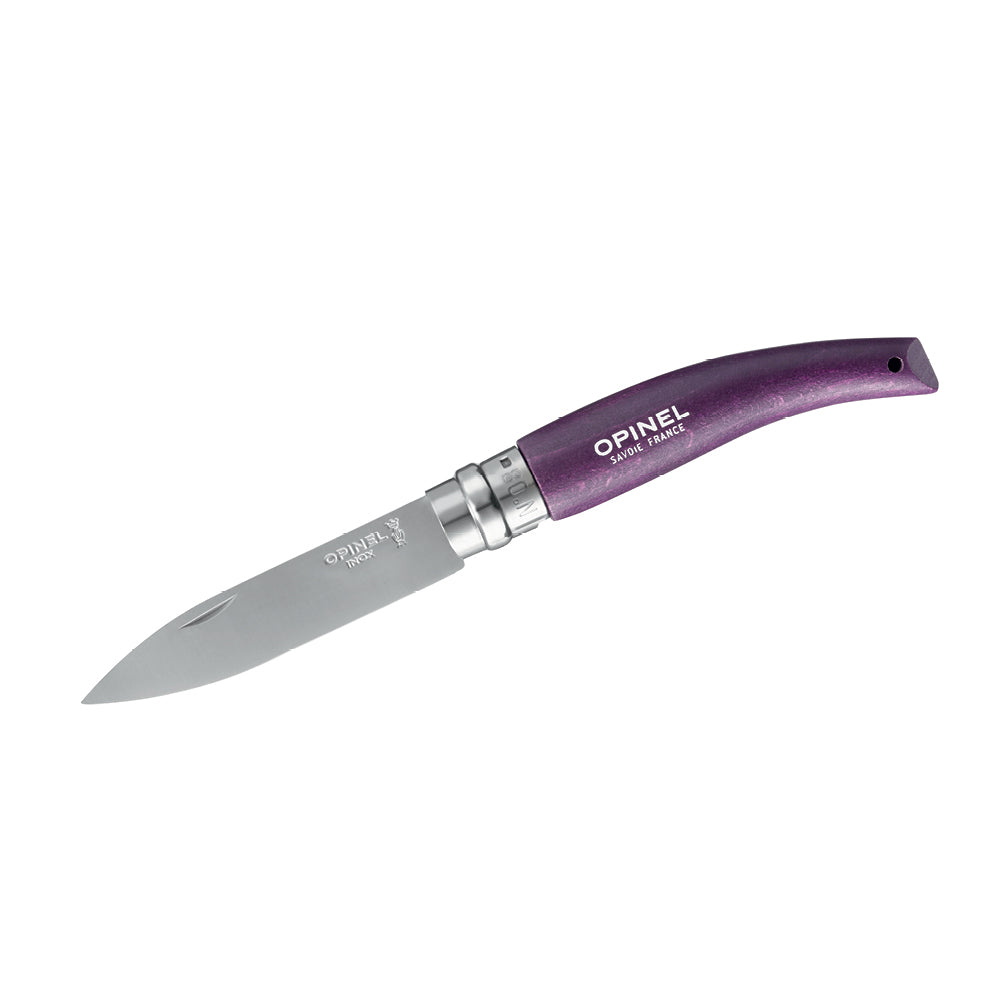 Opinel Sägemesser Nr. 12 mit violettem Griff – schnittstark bis 8 cm Äste