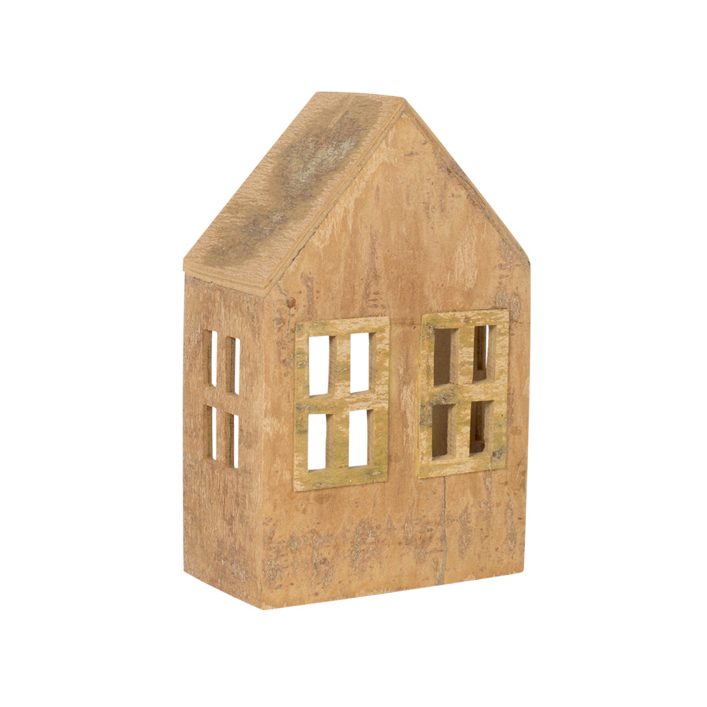 Breites Zimt-Haus von Oi Soi Oi – handgefertigte Adventsdeko mit Fensterdetails.