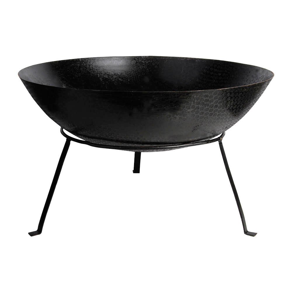 Schwarze Feuerschale aus Gusseisen