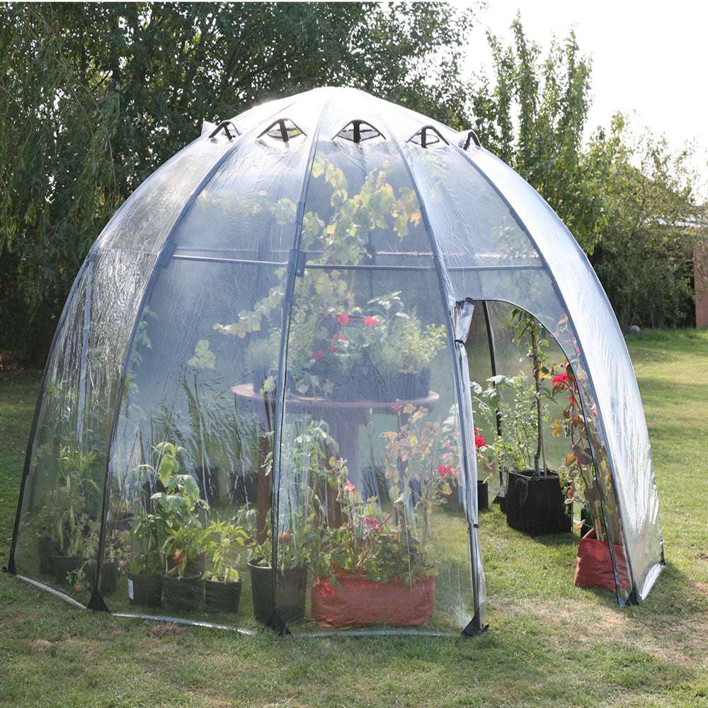 Gewächshaus Sunbubble Large mit Pflanzen