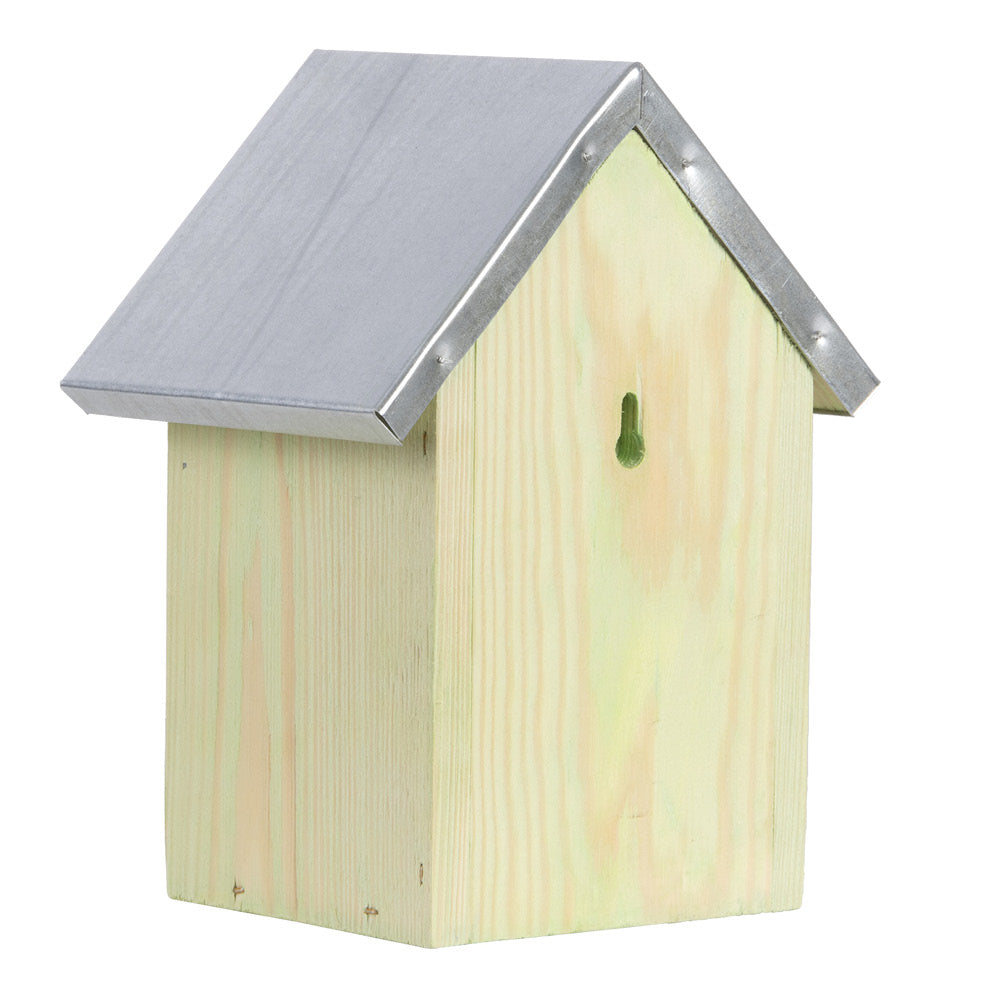 Rückseite der Natürlichen Nisthilfe für Wildbienen und Schmetterlinge im Garten