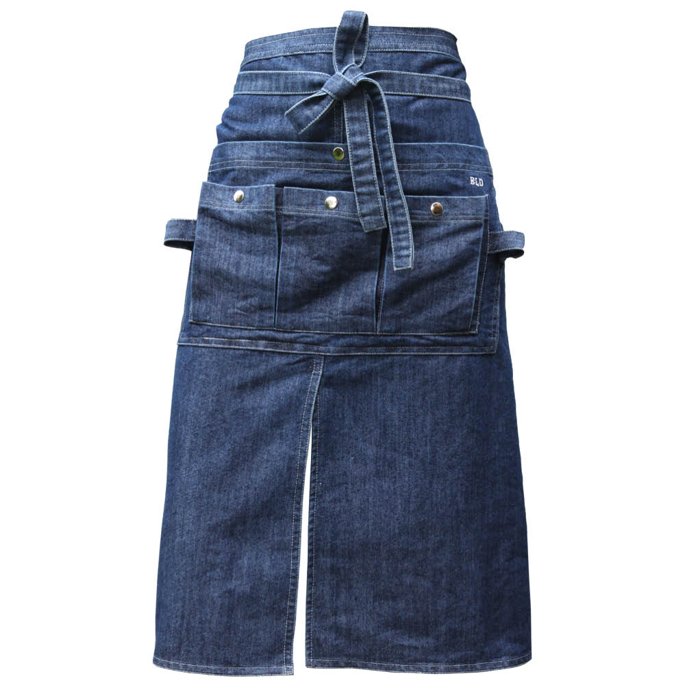 Mittellange Gartenschürze von Eldgarden – Jeansstoff aus 100 % Baumwolle